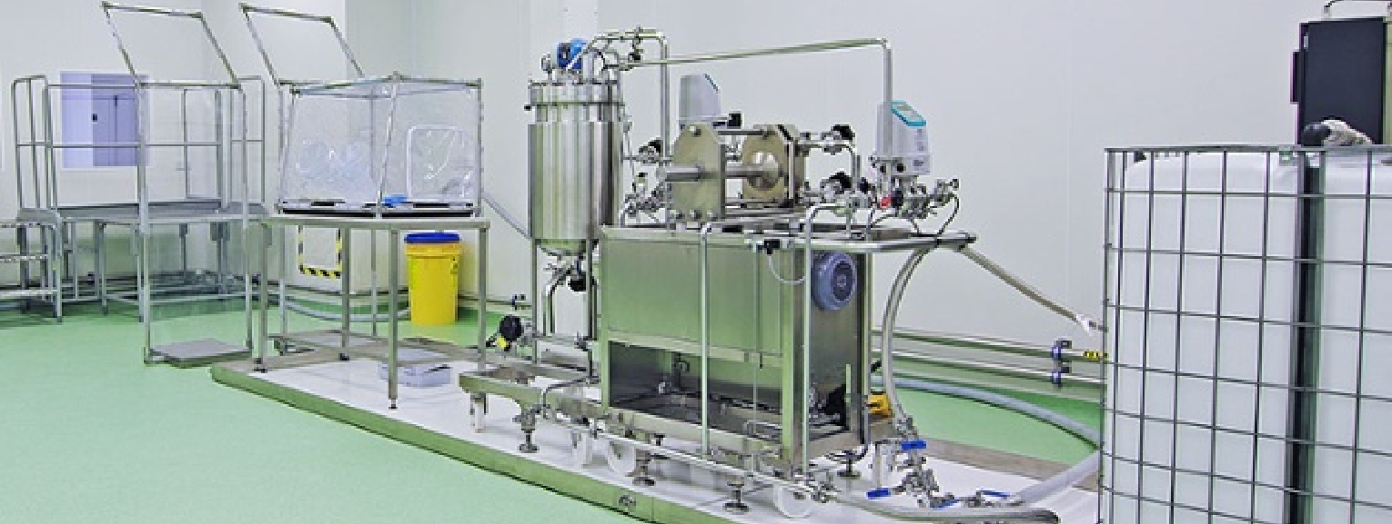 Advanced pharmaceutical production setup meeting EU compliance standards.